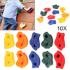 10X Rock Climbing Holds Wall Stones In/Outdoor Kids Playground With Fixing Set