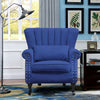 RETRO WING BACK UPHOLSTER FIRESIDE CHECK FABRIC/VELVET ARMCHAIR SOFA LOUNGE LOFT