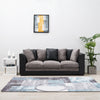 Modern 2, 3 Seater Grey Black Sofa Chair Armchair with Pillows Footstool Option