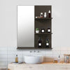 Bathroom Mirror Cabinet Wall Mounted Storage With 3-levels Storage Compartments