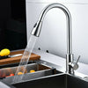 Kitchen Sink Taps Pull Out Spray Mixer Single Lever Swivel Black Spout Brass Tap