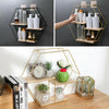 Hexagon Metal Wire Wall Shelf Loft Dorm Decor Storage Floating Shelf Display NEW