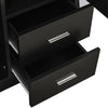 Bedroom Furniture 2 Door Wardrobe Matt Black Storage With Shelf Hanging Rail UK