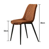 2X Faux Leather Dining Chairs Metal Legs Office Chairs Padded Cushion Kitchen