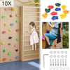 10X Rock Climbing Holds Wall Stones In/Outdoor Kids Playground With Fixing Set