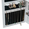 Jewellery Cabinet Mirror Door Hanging Wall Mounted Jewellery Storage UK