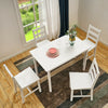 Compact Solid Wood Dining Table and 4 Chairs Set Home Kitchen Furniture 4 Colour