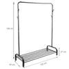 Heavy Duty Metal Clothes Rail Hanging Rack Garment Display Stand Storage Shelf