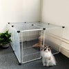 Pet Playpen Fence DIY Playpen Puppy Dog Cat Animal Cage Exercise Metal PP Indoor