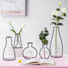 Creative Art Style Retro Iron Line Flowers Vase Metal Plant Holder -