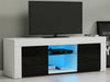 Modern TV Unit Cabinet Stand Sideboard Matt body and High Gloss Doors LED Lights