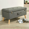 Ottoman Storage Box Pouffe Seat Stool Footstool Storage Bench Upholstered