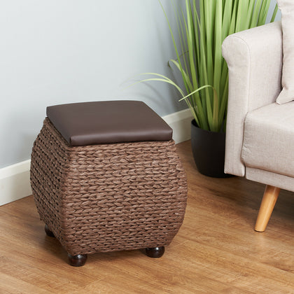 Hartleys Small Brown Storage Ottoman Footstool/Bench/Pouffe Toy Trunk Box