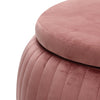 80cm Round Pouffe Ottoman Coffee Tea Table Velvet Padded Storage Stool Box Home