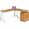 Large Corner Computer Desk A4 Filing Drawer for Home Office Piranha Regal PC 28