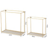 2pcs Wall Floating Shelf Metal Wire Cube Display Rack Shelving Unit Small+ Large