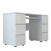 Computer Desk Desktop Laptop PC Table Workstation Drawers Home Office White/Grey