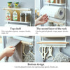 Kitchen Organiser Rack Fridge Magnetic Paper Towel Holder With Hooks Multi use