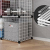 Storage Unit DIY Wire Grid Cabinet Bookcase Shelf Rack Organiser Metal 8 Cube