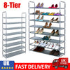 8 Tier Shoe Rack Organizer Rack Free Standing 40 Pairs Shoes Storage Space Saver