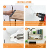 2 Tier Wall Shelf Display Storage Shelving Hanging Desk Organiser Floating Unit