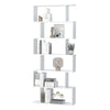 6-Tier Storage Shelf Modern S-Shape Design Stand Unit Storage Display White