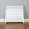 White Childrens Book Case Sling Storage Rack Shelf Boys/Girls Bedroom Furniture