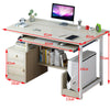 80CM/100CM PC Computer Desk Writing Study Shelve Table Office Home Workstation