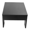 Wooden Coffee Table With Lift Up Top Storage Area and Magazine Shelf Black