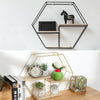 Hexagon Metal Wire Wall Shelf Loft Dorm Decor Storage Floating Shelf Display NEW