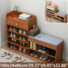 5 Layers Wooden Chair Shoe Storage Bench Shelves Organizer Rack Cabinet & Drawer