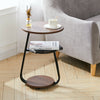 3 Tier Round Coffee Table Sofa End Side Table Stylish Living Room Bedroom Stand