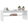 Coffee Table Chipboard Open Storage Shelf Home Side Table White