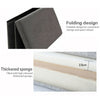Large Grey Ottoman Foldable Storage Box Linen Suede Foot Stool Seat 3 Sizes New
