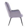 Vera Linen / Velvet Occasional Lounge Living Room Accent Chair Armchair Metal L