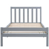 Single Bed Grey 3ft Solid Wooden Bed Frame Adult, Children Bed 90 x 190 cm