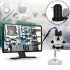 3.5X-90X Simul-Focal Zoom Trinocular Stereo Microscope Dual Arm Boom Stand