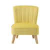 Scallop Back Armchair Lotus Petal Tub Seat Lounge Occasional Accent Sofa Chair