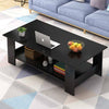 Coffee Table 2 Tier Side End Desk Home Living Room Standing with Storage Shelf