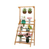 Natural Bamboo 3-Tier Display Shelf Shelving Desk Storage Plant Rack Foldable