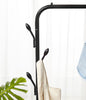 Heavy Duty Clothes Hanging Rail Clothing Coat Stand Double Shoe Rack Shelf Hooks