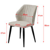 2X Retro Brown/ Grey Dining Chairs Faux Leather Kitchen Dining Room Metal Leg