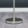 MiniSun Floor Lamp - Modern Brushed Chrome Metal Light Large Shades LED Bulb A+