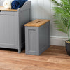 Bathroom Tidy Box Grey Bamboo Toilet Roll Cleaning Bottle Storage Unit Christow