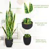 93cm Fake Sansevieria Artificial Snake Plant with Plastic Pot Faux House Plant