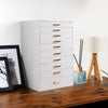 Mondeer Jewellery Box Organiser for Necklace Earring 10 Layer PU Leather White