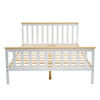 Solid Wooden Pine 4FT6 Double Bed Frame White Slatted Bedframe Bedroom Furniture