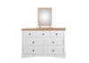 Carden Bedroom Chest of Drawers 7 Drawer 3+4 White & Oak Storage Cabinet