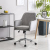 Office Chair Swivel Velvet Padded Seat Home Computer Desk Armchair Adjustable UK
