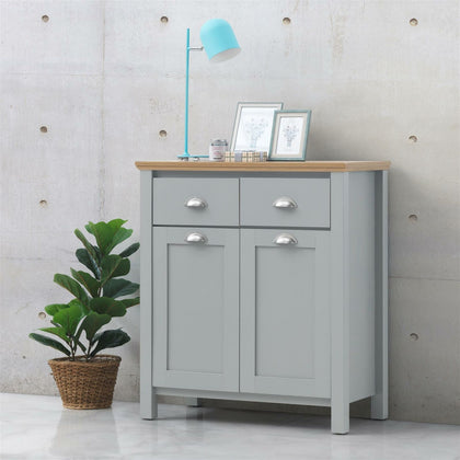 Eaton Multi Unit Cabinet Sideboard 2 Drawers Storage Cupboard Grey Oak
